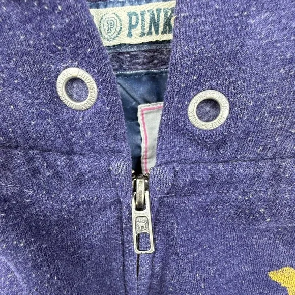 Victoria's Secret PINK Michigan Hoodie distressed Sweatshirt Size Large y2k - Picture 11 of 14